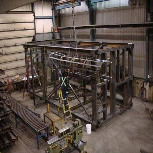 Heavy Steel Frame Welding Setup