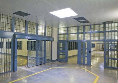 Secure Jail Entryway with Iron Bars