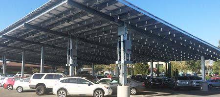 Large Steel Solar Parking Structure